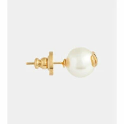 Valentino VLOGO Faux Pearl Stud Earrings