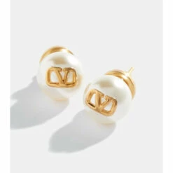 Valentino VLOGO Faux Pearl Stud Earrings -Deals Valentino Store unnamed file 1004