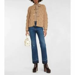 Valentino Embroidered Wool-blend Cardigan