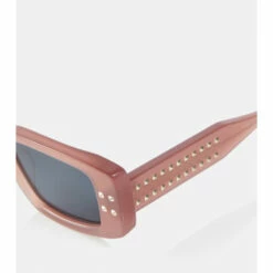 Valentino V-Cinque Embellished Rectangular Sunglasses