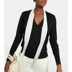 Valentino VGOLD Tie-neck Virgin Wool Sweater -Deals Valentino Store unnamed file 109