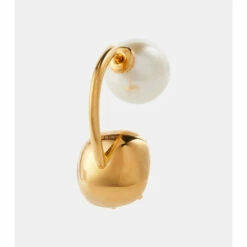 Valentino VLogo Faux Pearl And Crystal Single Earring -Deals Valentino Store unnamed file 1112