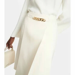 Valentino VLogo Chain Wool And Silk Midi Skirt -Deals Valentino Store unnamed file 1115