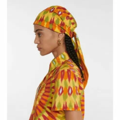 Valentino Printed Silk And Cotton Headscarf