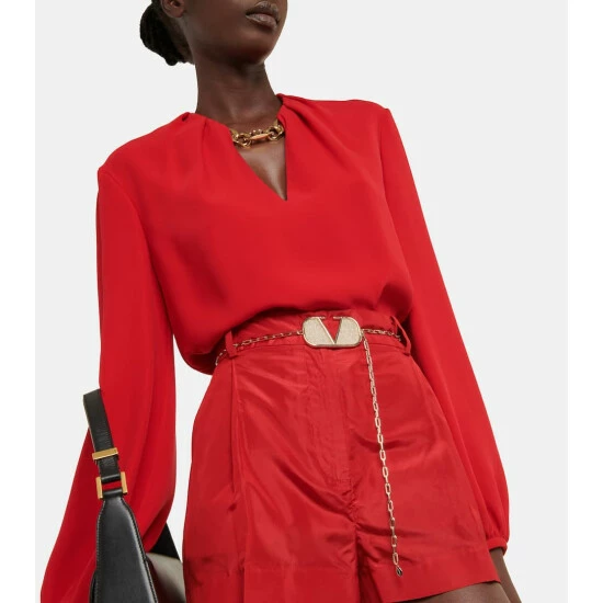 Valentino VLogo Crystal-embellished Chain Belt 3 Valentino VLogo Crystal-embellished Chain Belt