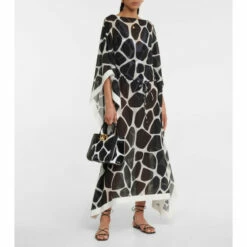 Valentino Printed Cotton And Silk Kaftan