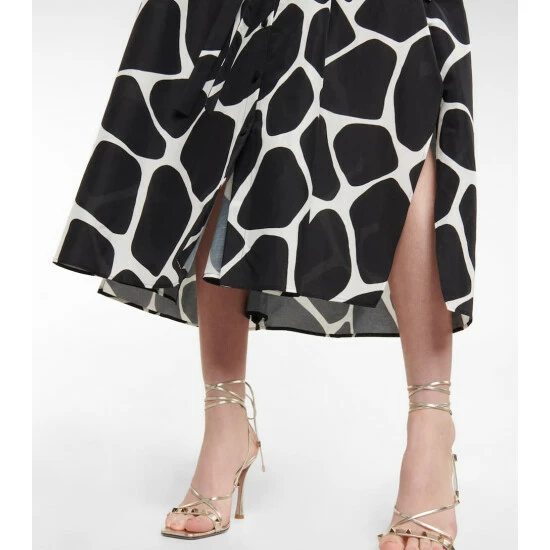 Valentino Printed Cotton And Silk Midi Dress 7 Valentino Printed Cotton And Silk Midi Dress - Image 5