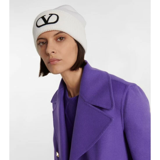 Valentino VLogo Embroidered Wool Beanie 3 Valentino VLogo Embroidered Wool Beanie