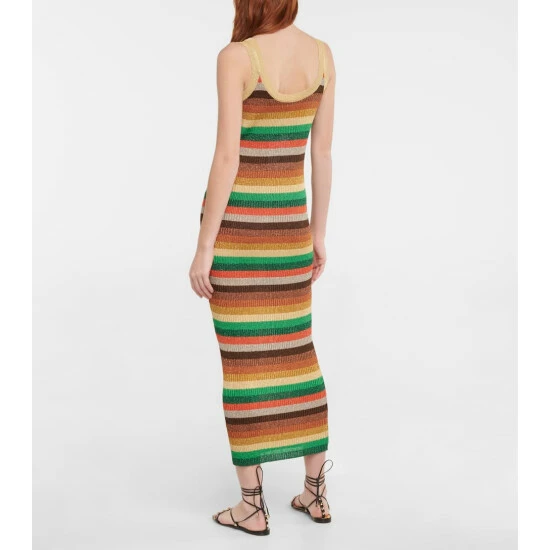 Valentino Lurex® Striped Midi Dress 4 Valentino Lurex® Striped Midi Dress - Image 2