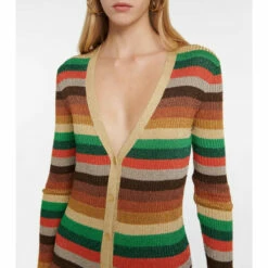 Valentino Lurex® Striped V-neck Midi Dress 9 Valentino Lurex® Striped V-neck Midi Dress -Deals Valentino Store unnamed file 1175