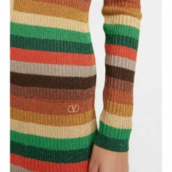 Valentino Lurex® Striped V-neck Midi Dress 11 Valentino Lurex® Striped V-neck Midi Dress -Deals Valentino Store unnamed file 1177