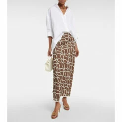 Valentino Chain-print Maxi Skirt