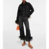 Valentino Feather-trimmed Denim Jacket -Deals Valentino Store unnamed file 1196