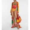 Valentino Printed Cotton And Silk Beach Cover-up