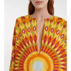 Valentino Printed Silk And Cotton Kaftan -Deals Valentino Store unnamed file 1237