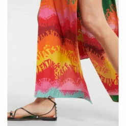 Valentino Printed Silk And Cotton Wrap Skirt -Deals Valentino Store unnamed file 1256