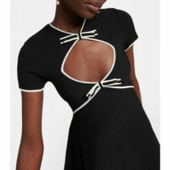 Valentino Ribbed-knit Cutout Minidress -Deals Valentino Store unnamed file 128