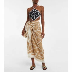 Valentino Printed Cotton Beach Cover-up