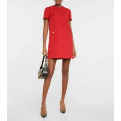 Valentino VGOLD Wool And Silk Crêpe Minidress