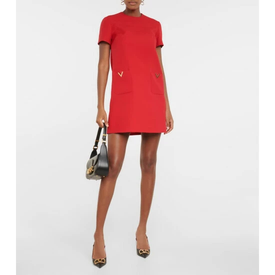 Valentino VGOLD Wool And Silk Crêpe Minidress 3 Valentino VGOLD Wool And Silk Crêpe Minidress