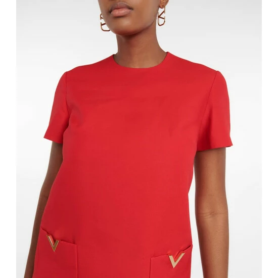 Valentino VGOLD Wool And Silk Crêpe Minidress 5 Valentino VGOLD Wool And Silk Crêpe Minidress - Image 3