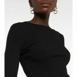 Valentino Feather-trimmed Ribbed-knit Top -Deals Valentino Store unnamed file 1369