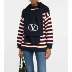 Valentino VLogo Virgin Wool Scarf