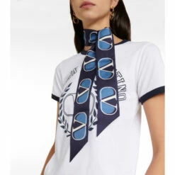 Valentino VLogo Printed Silk Scarf