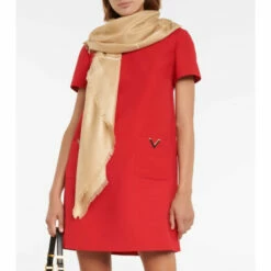 Valentino VLogo Jacquard Silk And Wool-blend Scarf