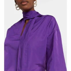 Valentino Scarf Neckline Cotton-blend Shirt -Deals Valentino Store unnamed file 143