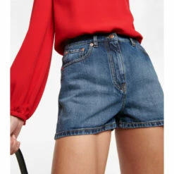 Valentino High-rise Denim Shorts -Deals Valentino Store unnamed file 1432
