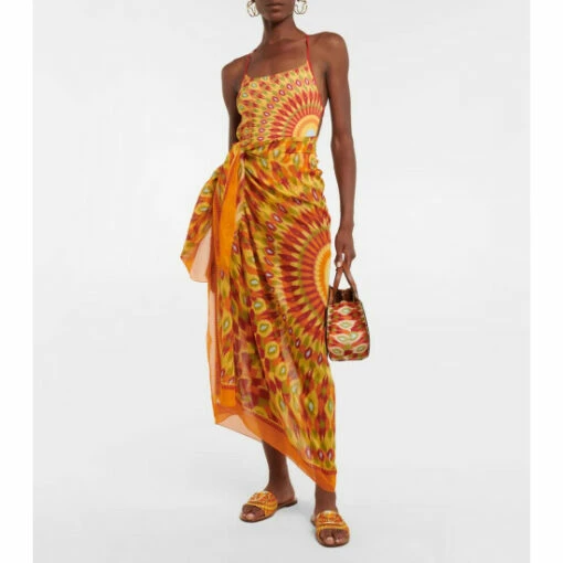 Valentino Printed Cotton And Silk Beach Cover-up -Deals Valentino Store unnamed file 1443