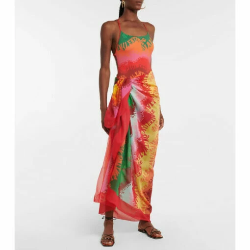 Valentino Printed Cotton And Silk Beach Cover-up -Deals Valentino Store unnamed file 1447
