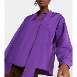 Valentino Scarf Neckline Cotton-blend Shirt -Deals Valentino Store unnamed file 145