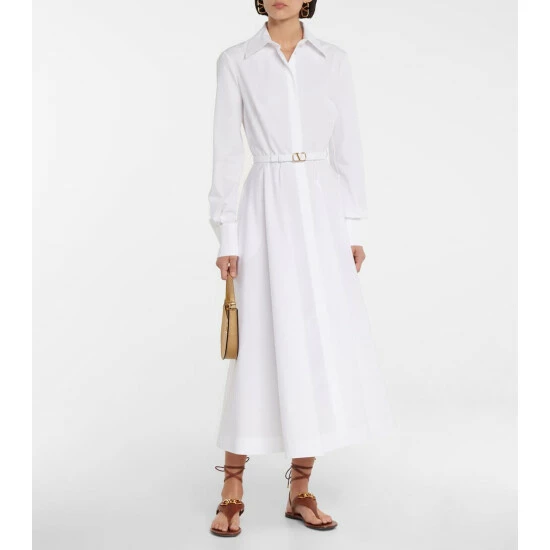 Valentino VLogo Cotton Poplin Shirt Dress 3 Valentino VLogo Cotton Poplin Shirt Dress