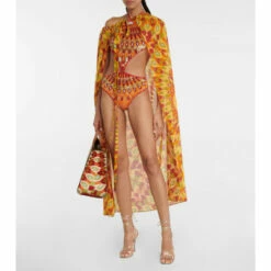 Valentino Sequined Cutout Swimsuit