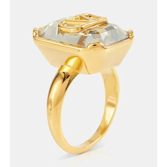 Valentino VLogo Crystal-embellished Ring 5 Valentino VLogo Crystal-embellished Ring - Image 3