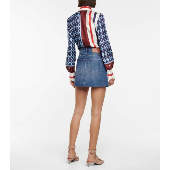 Valentino High-rise Denim Miniskirt 4 Valentino High-rise Denim Miniskirt - Image 2