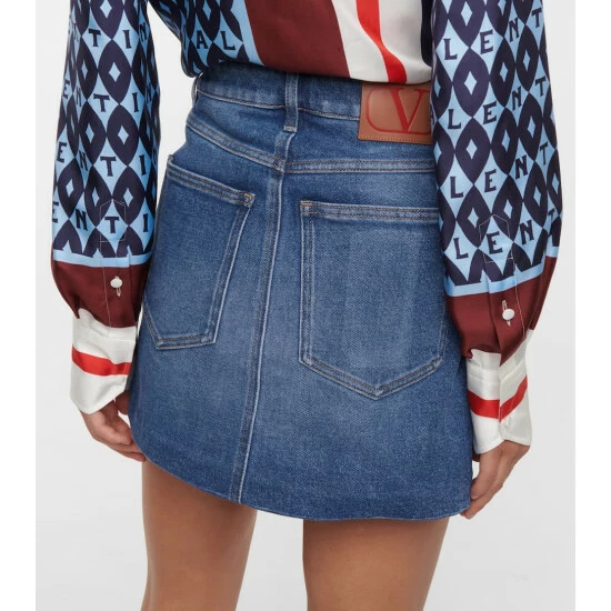 Valentino High-rise Denim Miniskirt 6 Valentino High-rise Denim Miniskirt - Image 4