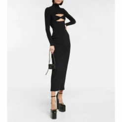 Valentino Cutout Knit Maxi Dress