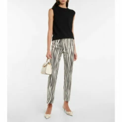 Valentino Zebra-print Wool-blend Pants
