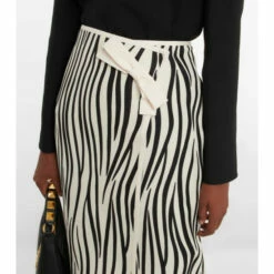 Valentino Zebra-print Wool-blend Midi Skirt -Deals Valentino Store unnamed file 1578
