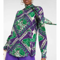 Valentino Tie-neck Printed Silk Blouse -Deals Valentino Store unnamed file 159