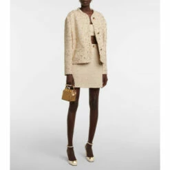 Valentino Cotton-blend Bouclé Crop Top