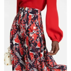 Valentino VGOLD Printed Silk Midi Skirt -Deals Valentino Store unnamed file 1636