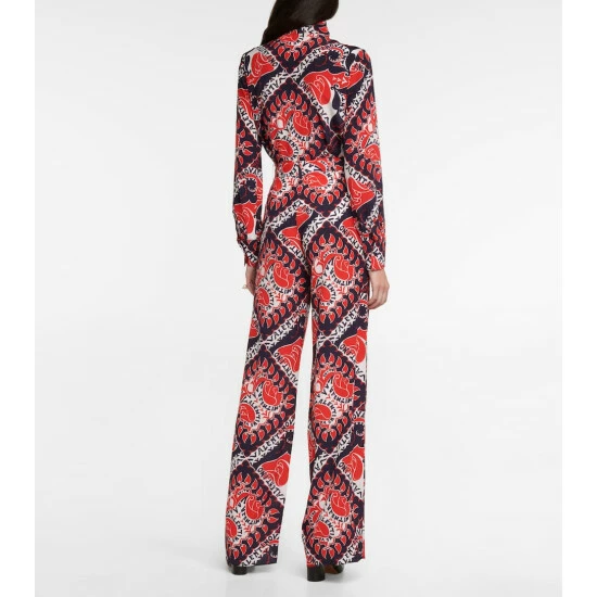 Valentino Printed Crêpe De Chine Wide-leg Pants 4 Valentino Printed Crêpe De Chine Wide-leg Pants - Image 2