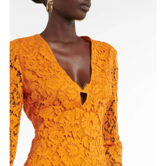 Valentino VGOLD Lace Midi Dress 5 Valentino VGOLD Lace Midi Dress - Image 3