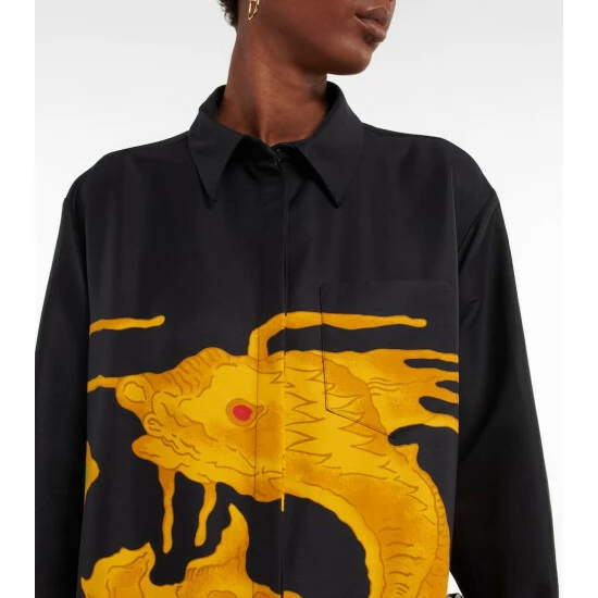 Valentino Printed Faille Shirt Dress 5 Valentino Printed Faille Shirt Dress - Image 3