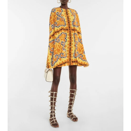 Valentino Printed Silk Crêpe De Chine Minidress 3 Valentino Printed Silk Crêpe De Chine Minidress