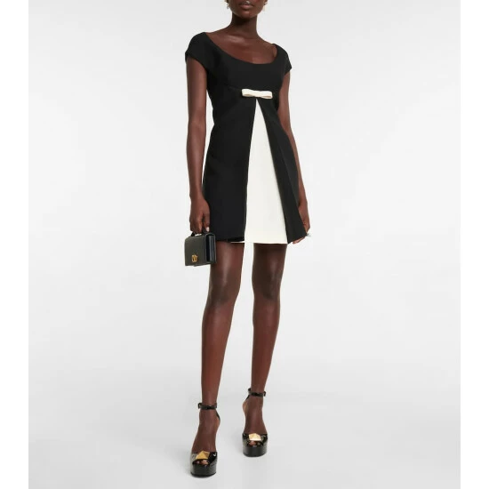 Valentino Wool And Silk Minidress 3 Valentino Wool And Silk Minidress